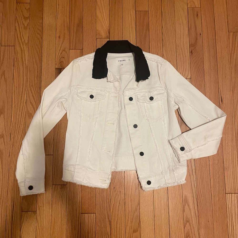 FRAME white denim jacket